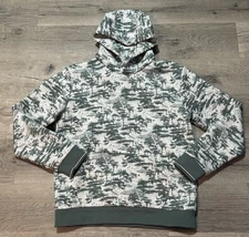 Greyson Golf Chene Hoodie Mystic Marsh Print Green White Large Sweatshirt L EUC