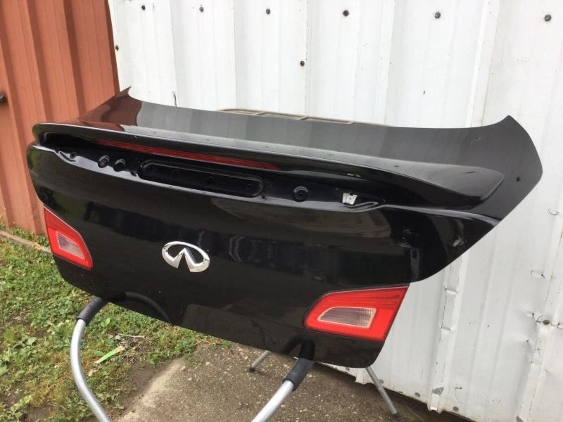 2007-2008 Infiniti G35 Decklid Black With Spoiler Sedan Top Trim Missing - Image 3 of 4