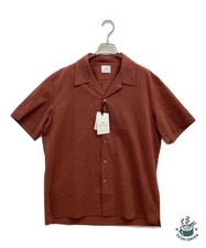 PS Paul Smith Dark seersucker short-sleeved shirt Size: L Brown Men 232304 695U