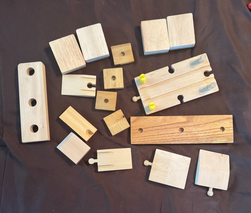 Brio-Compatible Wooden Train Set Lot ~ Misc Train Track Pieces