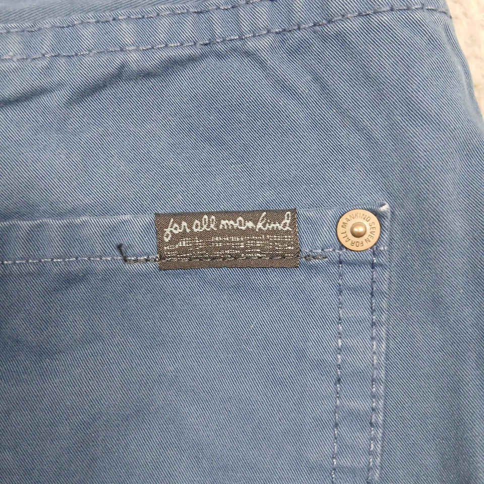 7 For All Mankind Blue Jeans Men 32x32 100% Cotton Straight Leg Made USA - Image 4 of 4