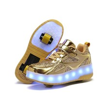 Kids Roller Skates Light up Shoes with Double Wheel Shoes LED U... FAST USA SHIP