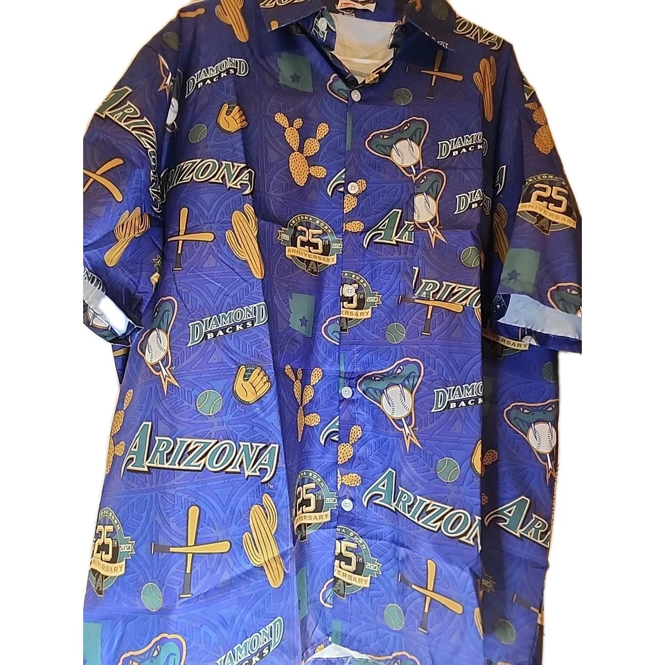 Arizona AZ Diamondbacks 25th Anniversary Button Down Shirt Men's Size XL 2023 - Image 2 of 4