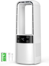 Leafless desktop fan, 120  oscillation function, silent fan with night light