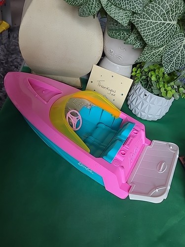 🌟Mattel Barbie Doll Speedboat Only Playset Toy Beach Pool Good Used Condition🌟