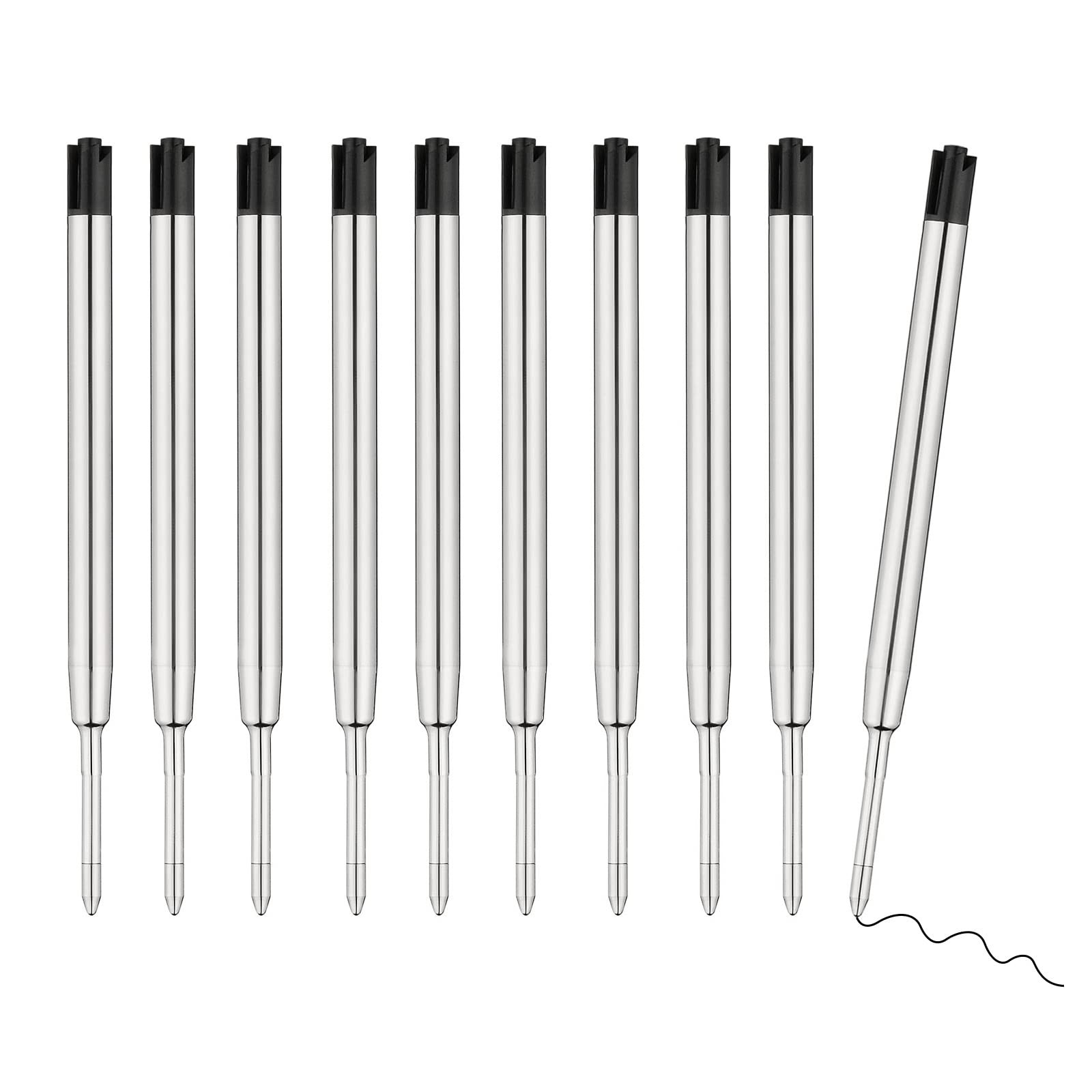 CFDXK Ballpoint Ink Pen Refills for Parker Refill Black Ink-10pcs