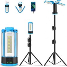 Cordless LED Work Light W/ Tripod Stand Adjustable Portable Workshop Camping UK