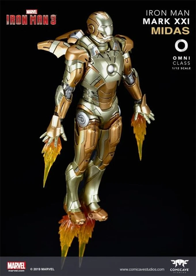 1/12 Comicave Iron Man MARK XXI MK21 Alloy Diecast Action Figure Led Toys Gift - Image 4 of 4