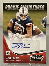 2021 Chronicles Draft Picks Threads Rookie Signatures Auto Tony Poljan #TS-TPJ