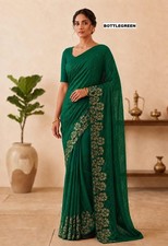 SARI PAKISTANI WEDDING INDIAN SAREE BLOUSE NEW DESIGNER BOLLYWOOD PARTY WEAR