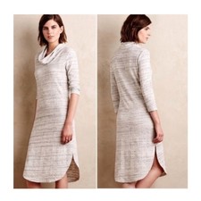 Anthropologie Saturday Sunday Cowl Chemise Dress Grey Size Small