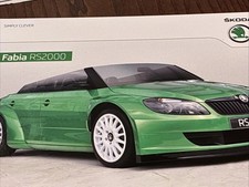Skoda Fabia RS2000 Concept Original Car Sales Info Brochure Card