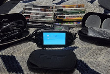 PSP-1000 | Black | 10 Games & 2 Movies +  Earphones + Cases & Memory card