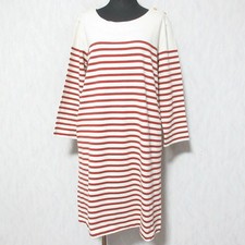 MHL Margaret Howell Border Sweat Dress Size 2 Ivory Red Used Women's