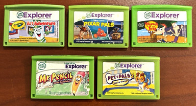 5 Leap Frog LeapPad Explorer Learning Game lot  LeapPad 1 2 3 XDI Ultra Platinum