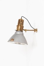 Vintage Industrial Mercury Glass & Brass GEC GecoRay Wall Lamp