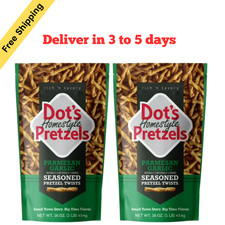 2 Pack Dot's Homestyle Pretzels Parmesan Garlic Seasoned Pretzel Twists, 16 oz
