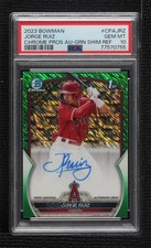 2023 Bowman Green Shimmer Refractor /99 Jorge Ruiz PSA 10 GEM MT Auto 0ok8