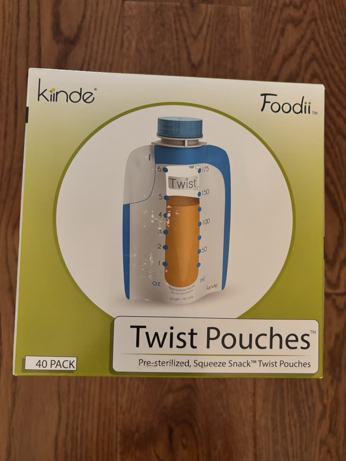 Kiinde Foodii Twist Pouches Milk Breastmilk Pureed Food 40 Pack