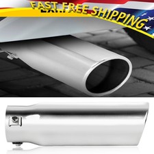 Steel Stainless Tip Exhaust 2.4 - Inlet 3 Outlet - 8.5 Long New