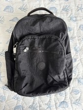 Mochila para computadora portátil escolar Kipling X2319 negra Seúl grande 16-17" resistente al agua