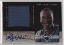 2010 Limited Freshman Jumbo Materials Signatures 63/99 Wesley Johnson Auto fm0