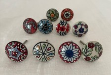 10 Ceramic Eclectic Drawer Knobs / Pulls