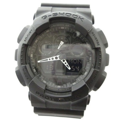 CASIO G SHOCK   GA 100 wristwatch quartz analog digital calendar date black GY18