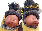 Vintage cabbage patch doll slippers size 7-8 African american girl pigtails 1990
