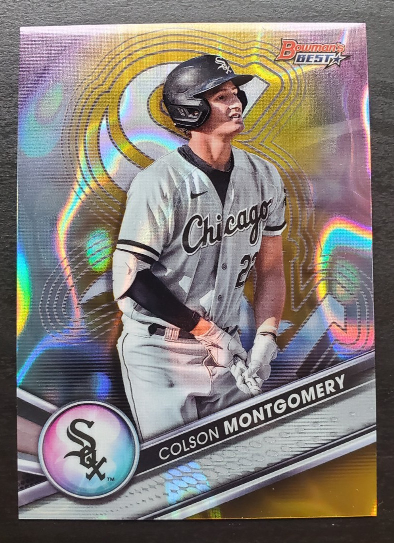 2022 Bowman's Best Colson Montgomery Gold Lava Refractor 65/75 #TP-27 White Sox
