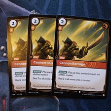 Cannon Barrage FOIL Riftbound League of Legends NM English 127/298 Playset