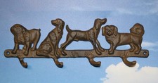 1-DOGS, 4 HOOK,Decorative Canine Wall Hooks,Home Decor,Grooming Accents,H-124