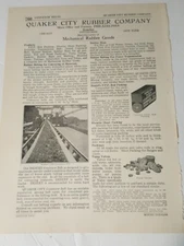 1923 print ad QUAKER CITY RUBBER COMPANY Philadelphia PA Mining rubber goods