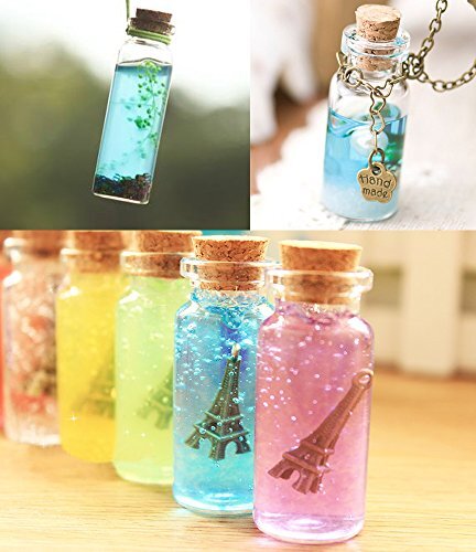 Clear Mini Glass Jars Wishing Bottles With Cork Stoppers 25ml Diy Herb Sand Art 