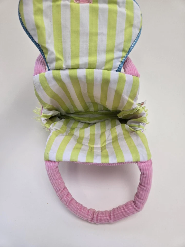 Cartera de felpa vintage Webkinz Carrier púrpura verde y rosa, Ganz (8 pulgadas) Foto 3 de 3