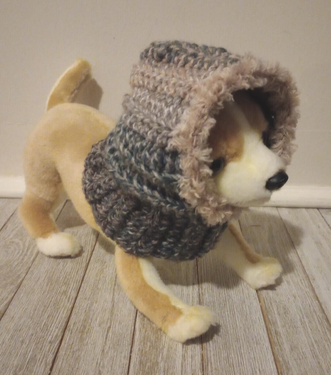 handmade crochet dog pet hood hat snood small medium breed dodgeball