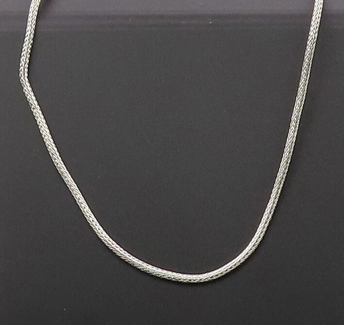 SARDA 925 Silver  Vintage Minimalist Breaded Solid Chain Necklace  NE4114 - Image 2 of 4
