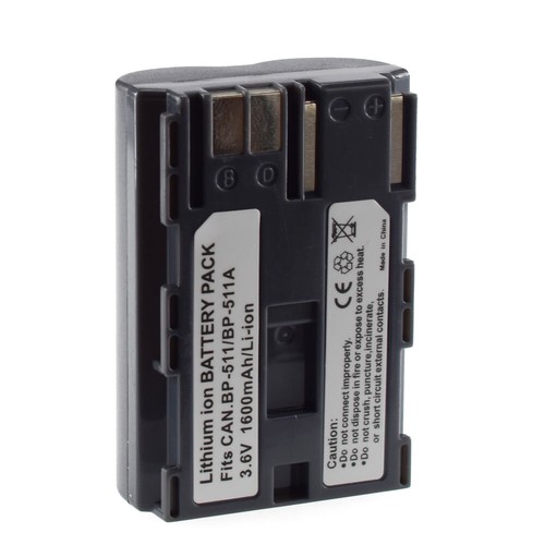 BP-511 Battery or LCD Dual Charger for Canon EOS 50D D30 D60, Kiss, Kiss Digital - Picture 5 of 29