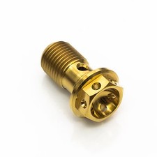 Single Gold Titan Hohlschraube Schraube für Ducati Streetfighter V2 Bremssattel