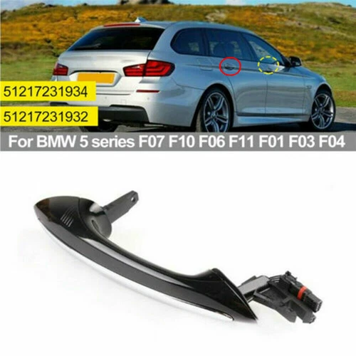 Black Comfort Access Exterior Door Handle Fit For BMW F01 F04 F06 F07 F10 F11~ - Foto 12 di 16