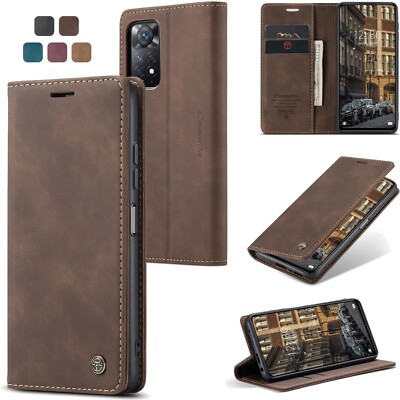 Lederhülle für Xiaomi Redmi Note 11 Pro/12 Pro 4G - Vintage-Nubuk - Kaffee