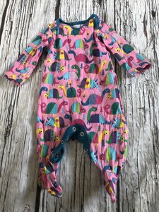 baby girl dinosaur sleepsuit