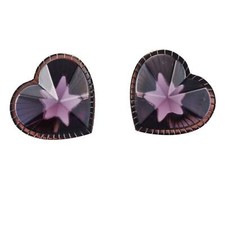 Baccarat Etoile Mon Coeur Crystal Sterling Silver Stud Earrings 2812861