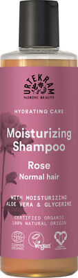 URTEKRAM Rose Shampoo 250 ml - für normales Haar, vegan, Naturkosmetik