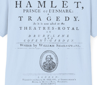 Shakespeare Hamlet T-Shirt / Classic English Literature Theatre Gift Tee