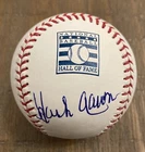 Hank Aaron Signed Rawlings HOF Logo Baseball JSA LOA