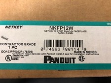 PANDUIT NKFP12W Netkey 12 Port Snap in Faceplate Patch Panel