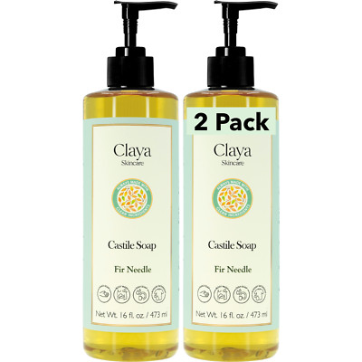 Fir Needle Liquid Castile Soap (2 pack )   Organic Ingredients, Gentle for skin