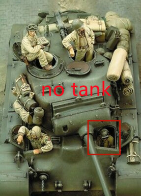 1/35 Scale WWII U.S. Tank Crew 5 Persons Resin Figure Model Building Kits Brad Pitt The film Fury Unassambled Unpainted C501 - 26