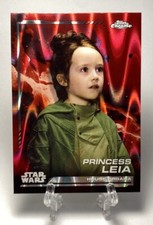 2024 Topps Chrome Star Wars Princess Leia Red Raywave Refractor 69 Parallel
